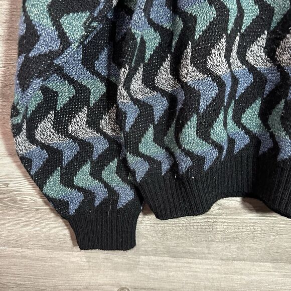 Vintage Protege By Tag Sweater Made USA 90s Knit Coogi Style Pullover Sz Large - Picture 2 of 10